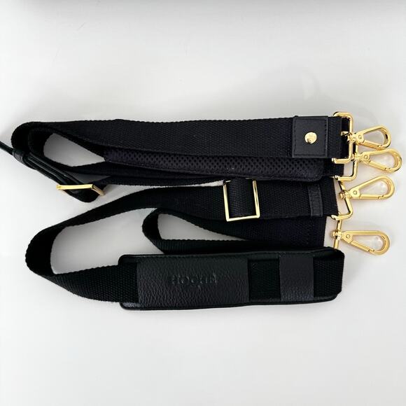 Hoche Paris ElleSwitch Leather Bag 3-in-1 Convertible Black Womens Travel Laptop - Picture 15 of 16